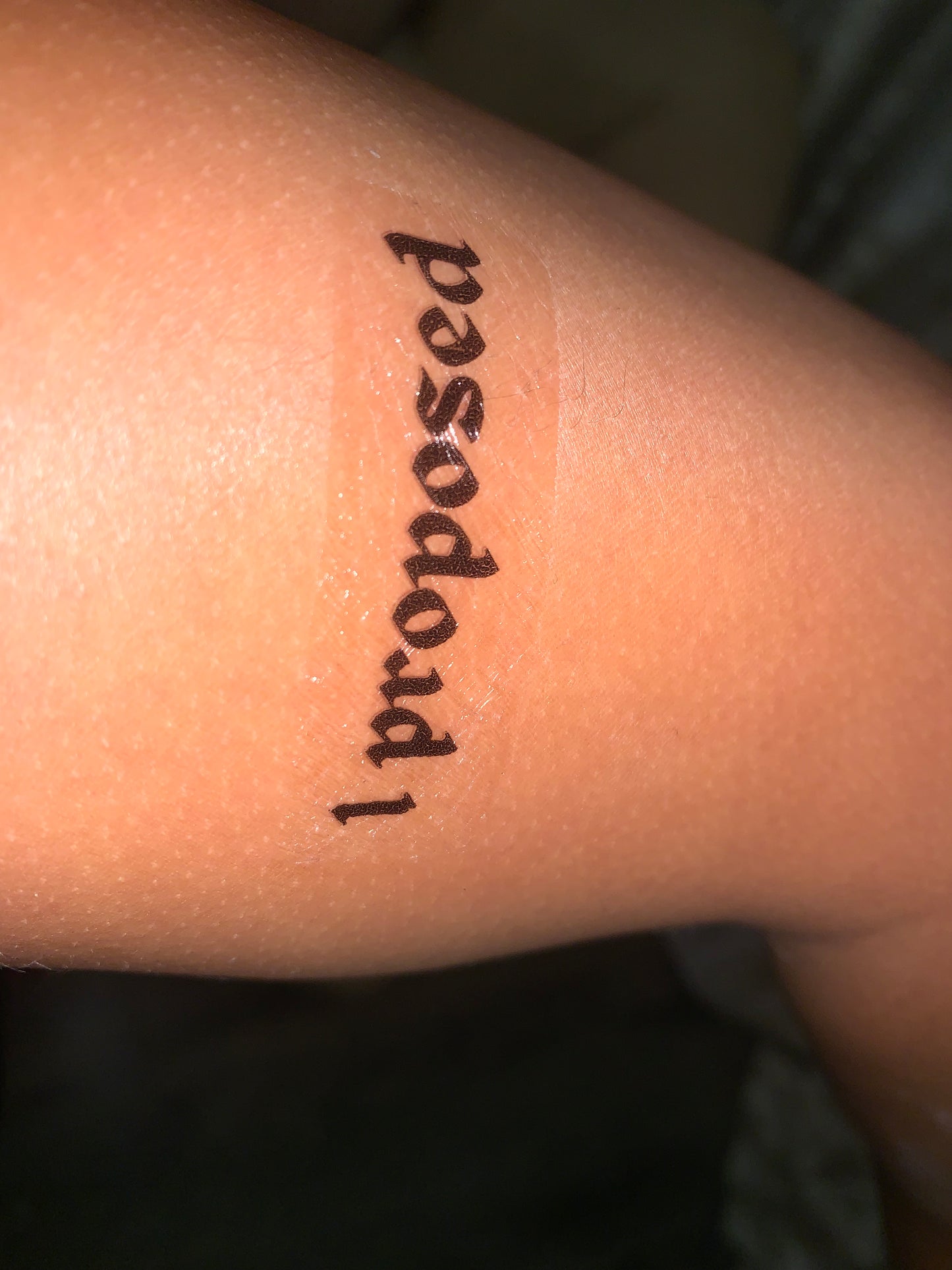 Personalised Text Tattoo